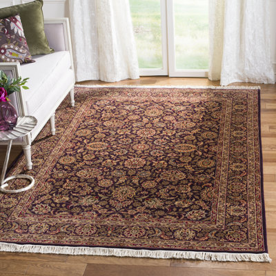 Royal Kerman Wool Pile Oriental Rug in Burgundy