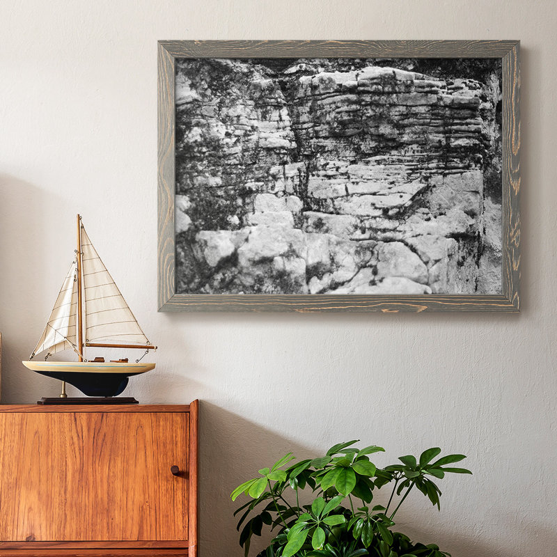Found Textures XVIII encadrée sur toile, Gris, H 14 po x l 20 po x P 1,5 po