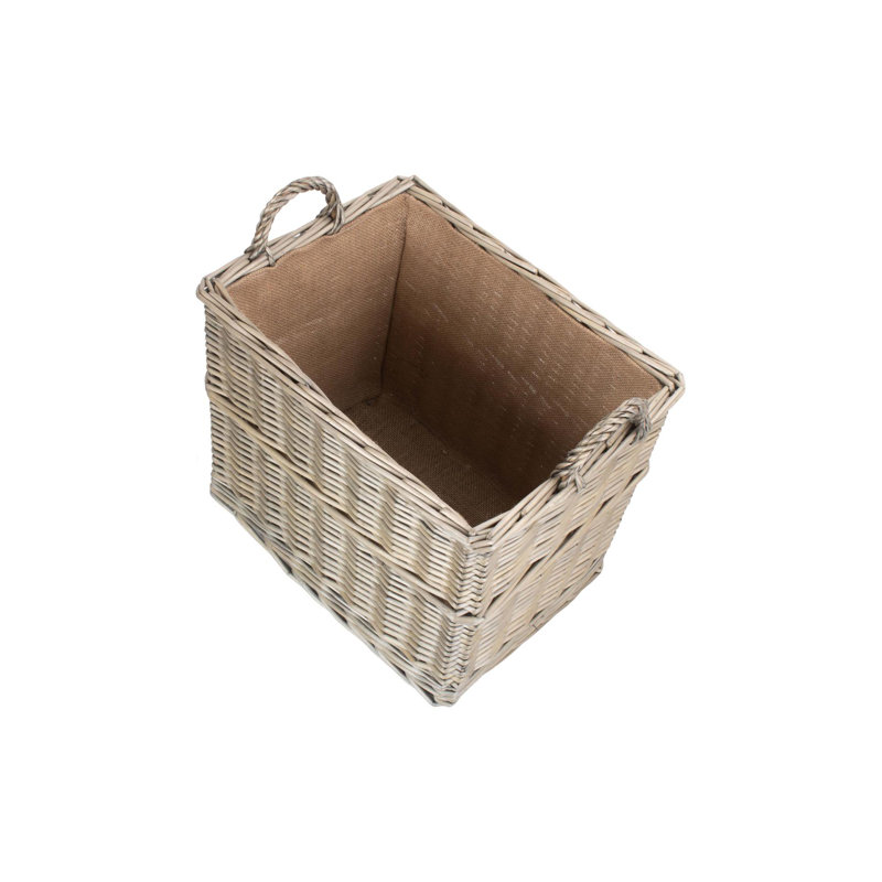 Maggiemae Wicker Log Carrier, 32cm H x 30cm W x 40cm D