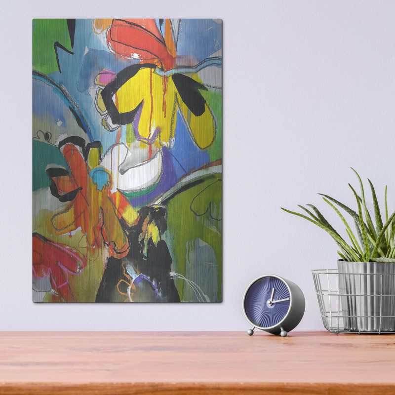 «Fresh Daisies» par Alice Weil, art mural, H 16 po x l 12 po