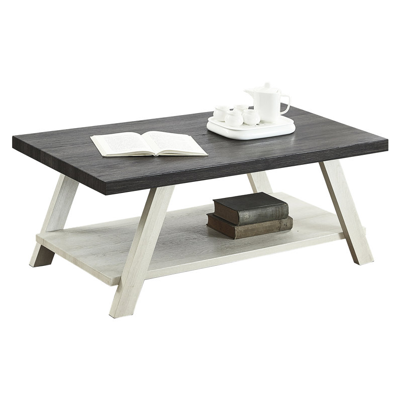 Angeleca Single Coffee Table, Dark Gray/Beige Duplicate