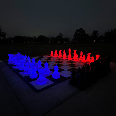 Megachess 25 Inch Plastic Light-up Led Giant Chess Set | Day and Night Deluxe Set