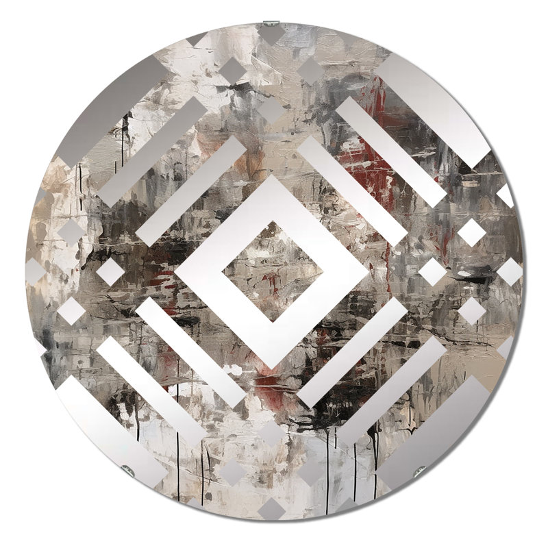 Charlesetta - Miroir décoratif diamant, 23,6 po x 23,6 po