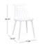 Chaises de salle à manger blanches, de 2, look - polypropylène, dossier à broche, faciles à entretenir et à nettoyer pour la pièce-2102966901