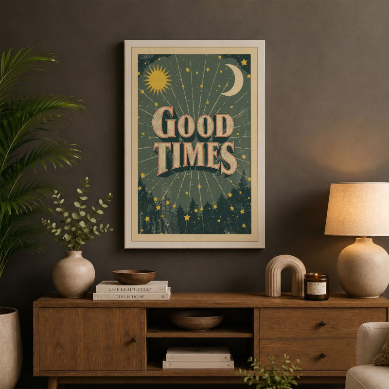 Good Times Retro - Wrapped Canvas, 36x24 - 91.4 x 61.0 cm, White Border