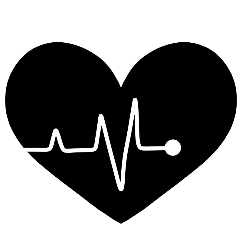 Heartbeat And Pulse Line - Wrapped Canvas Print, 76cm H x 76cm W x 3.8cm D