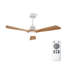 Ventilateur de plafond moderne à 3 pales de 52 pouces en bois massif avec lumières et télécommande, moteur réversible à courant continu, silencieux, 3CCT, ventilateur de plafond