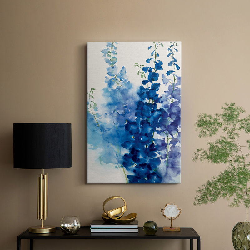 Delphinium II - galerie Cavas sur mesure, H 60 po x l 40 po