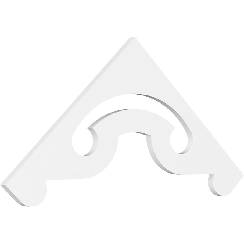 Northwest Signature Urethane Gable Pediment, Primed Tan, 20"H x 48"W, 10/12