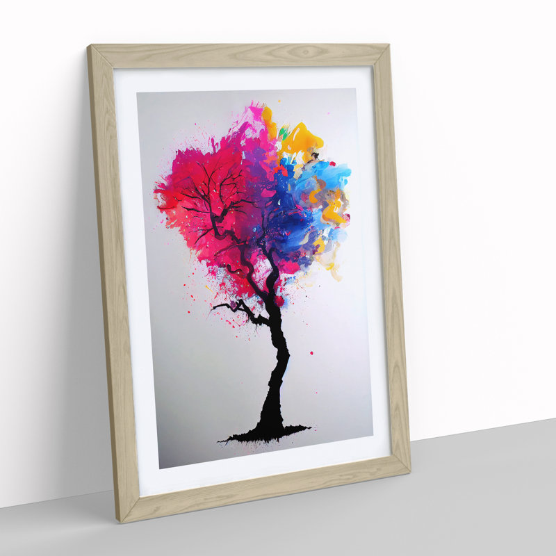 Delicious Tree - Single Picture Frame Print, 64cm H x 46cm W x 2cm D, Oak