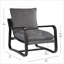 Fauteuil d'appoint rembourré gris anthracite Blaire