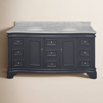 Twain 72" Carrara Marble Double Bathroom Vanity