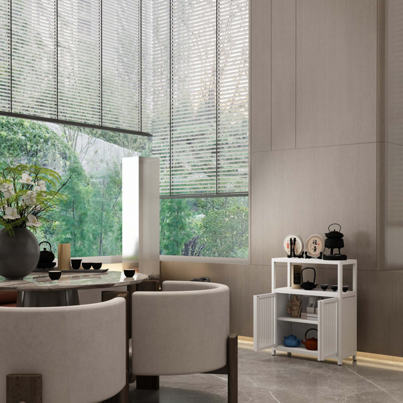 Armoire de rangement blanche en bambou à grande capacité pour salle de bain