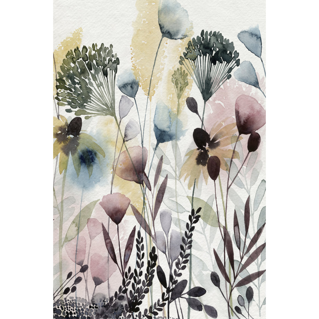 Watercolour Wildflower II - Wrapped Canvas Painting