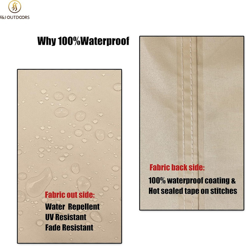 Housse pour table de patio imperméable et résistante aux rayons UV