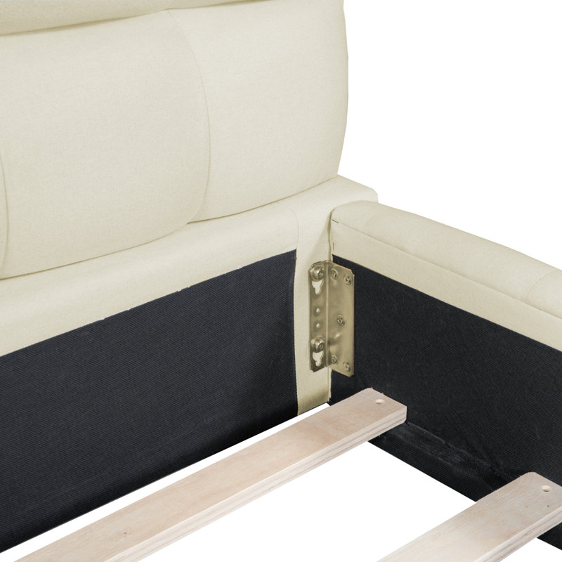 Bed, European Double (140 x 200 cm), Beige