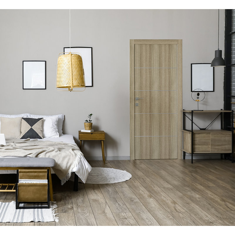 Dalle de porte intérieure standard en bois manufacturé Optima 4H, 35,875 po x 95,24 po, Shambor
