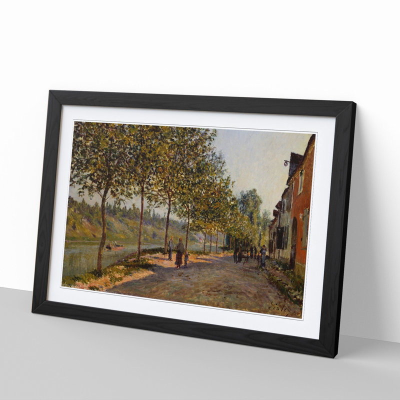 June Morning by Alfred Sisley - Framed Print, 27cm H x 36cm W x 2cm D, Black Framed
