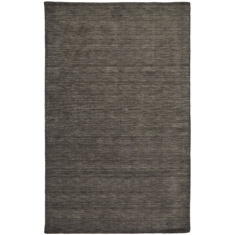Chenard Handmade Tufted Wool Gray Area Rug, Rectangle 8' x 11'