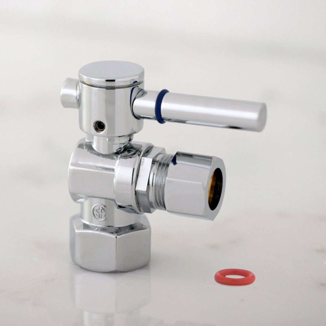 Kingston Brass Fauceture 1/2-Inch FIP x 1/2-Inch OD Comp Quarter-Turn Angle Stop Valve Kingston Brass