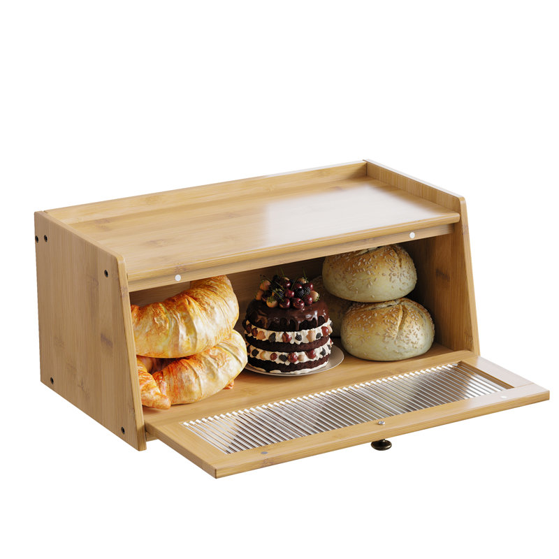 Boîte à pain en bambou, Beige