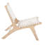 Chaise d'appoint en cuir Denman-858197321
