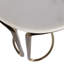 Table d'appoint ronde décorative pour salon - Table d'appoint sur pied avec pied central, idéale pour les boissons et la cuisine - 63,5 cm, blanc et or