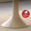Bureau ovale en bois manufacturé beige avec 2 tiroirs-650767488-650767519-650767518