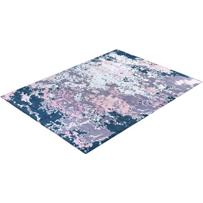 Tapis moderne noué à la main de conception unique - gris, 8 pi 10 po x 12 pi 0 po