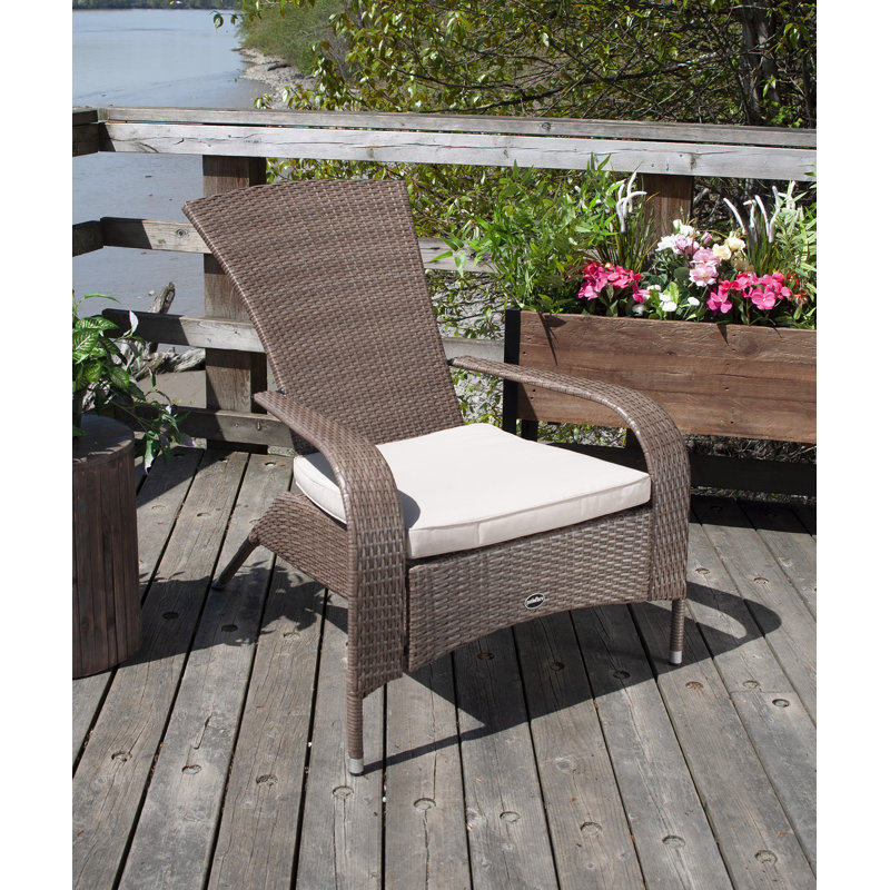 Fauteuil de patio avec coussin Muskoka, Structure brun caramel / coussin brun caramel