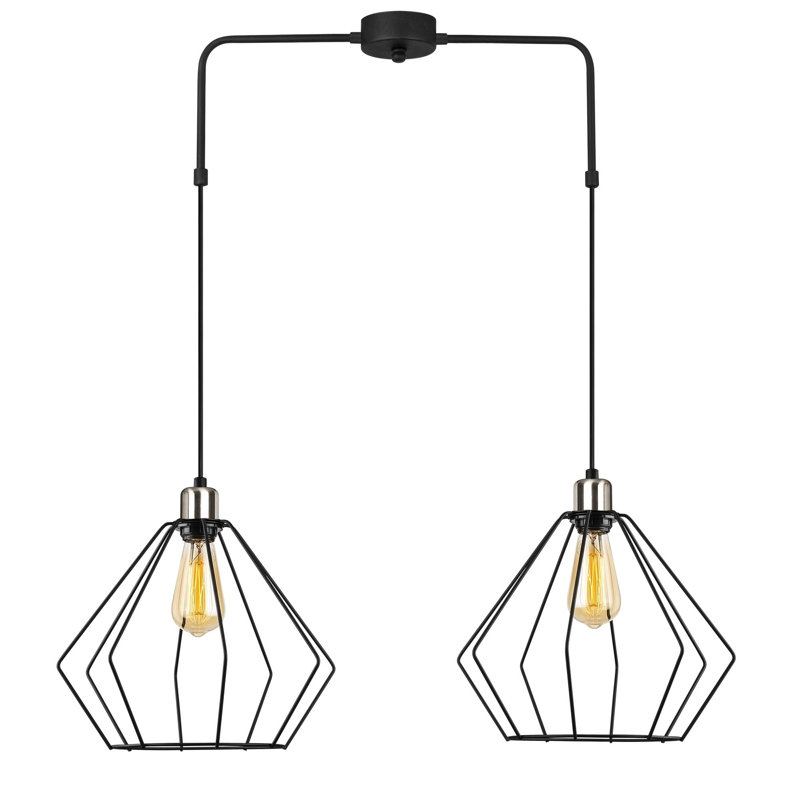 Luminaire suspendu géométrique à 2 lumières pour îlot de cuisine Eastbourne, 2