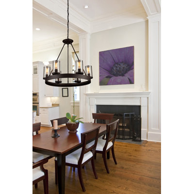Aadhvik 6 - Light Dimmable Cylinder Chandelier