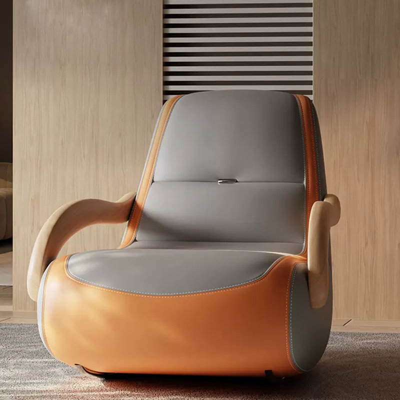 Chaise berçante moderne escargot décontractée, Gris