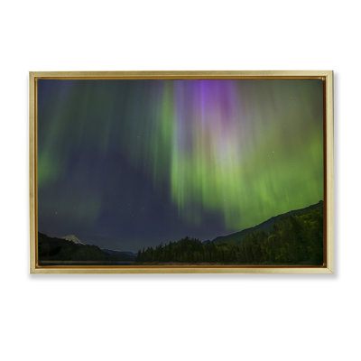 Green Glowing Northern Lights Floating Frame, design by Nancy Crowell