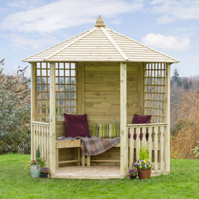 Struthers 2.6m x 2.6m Solid Wood Patio Gazebo