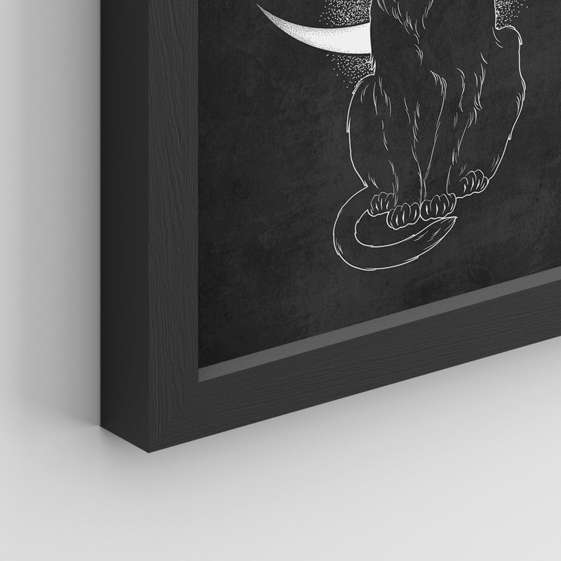 «Halloween with Hat Skeleton Cat Pumpkin», impression sur papier 4 pièces, Naturel, H 10 po x l 8 po