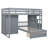 Shauna Twin Over Full Bunk Bed with Armoires, Drawers and Stairs-1002639921
