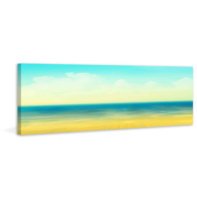 « ocean panoramique » par parvez taj,, reproduction d’art sur toile tendue, H 20 po x l 60 po x P 1,5 po