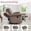 Canapé inclinable manuel moderne en microfibre avec console centrale et porte-gobelets-1053209959