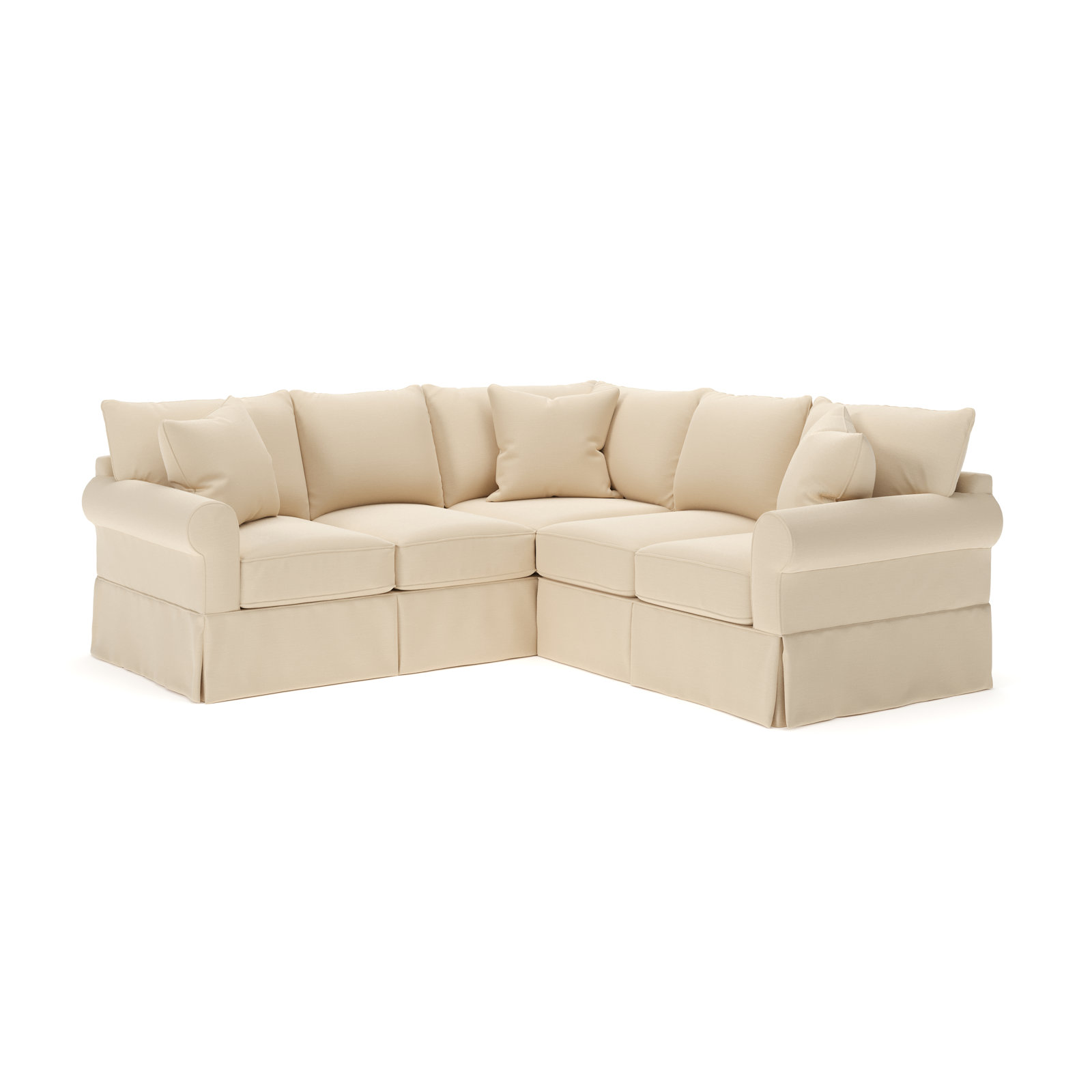 Amari Sectional, Left Hand Facing, Canvas Flax Sunbrella® Canvas