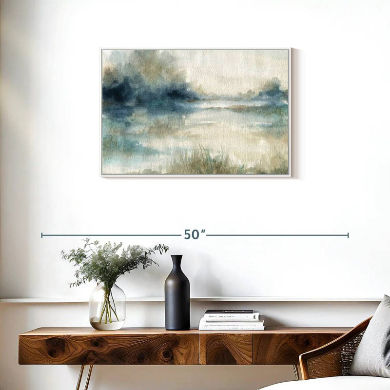 Still Still Waters II, Cadre flottant blanc, 31 po x 21 po