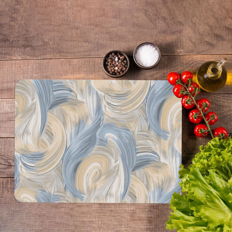 Planche de service en verre à motif abstrait avec design artistique, idéale pour le cadeau de la fête des Mères
