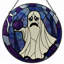 Panneau de vitrail 12 "H Ghost Ball