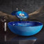 Lavabo-vasque en verre Cascade 16,5, bleu océan Cascade
