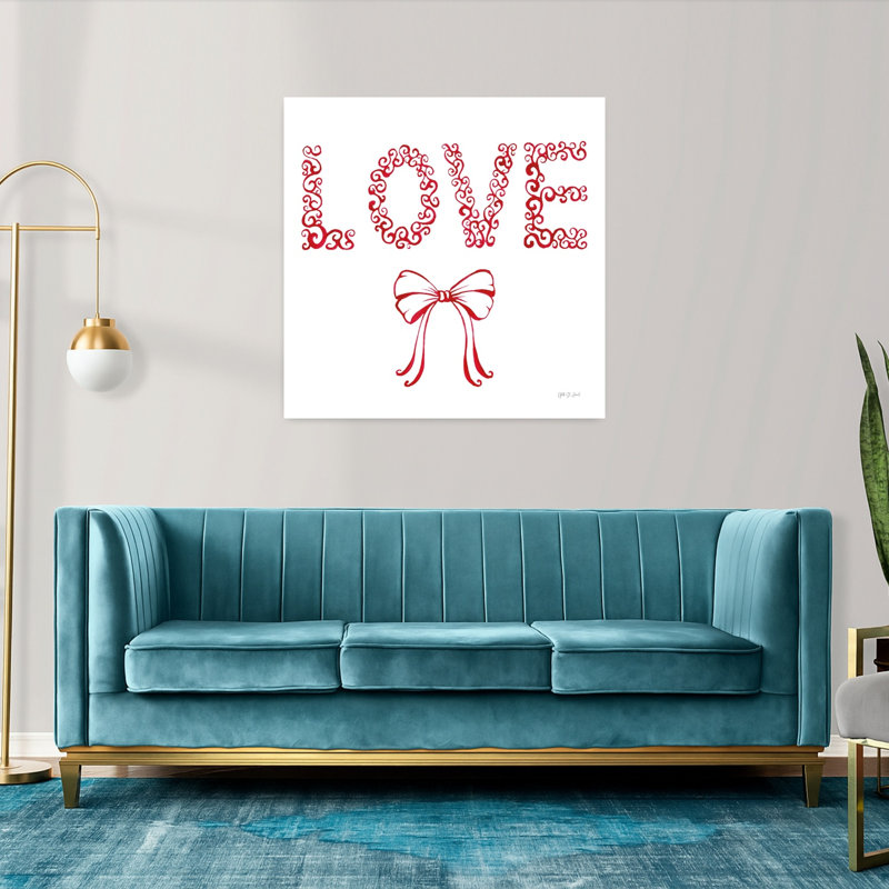 Art contemporain de la Saint-Valentin, H 36 po x l 36 po