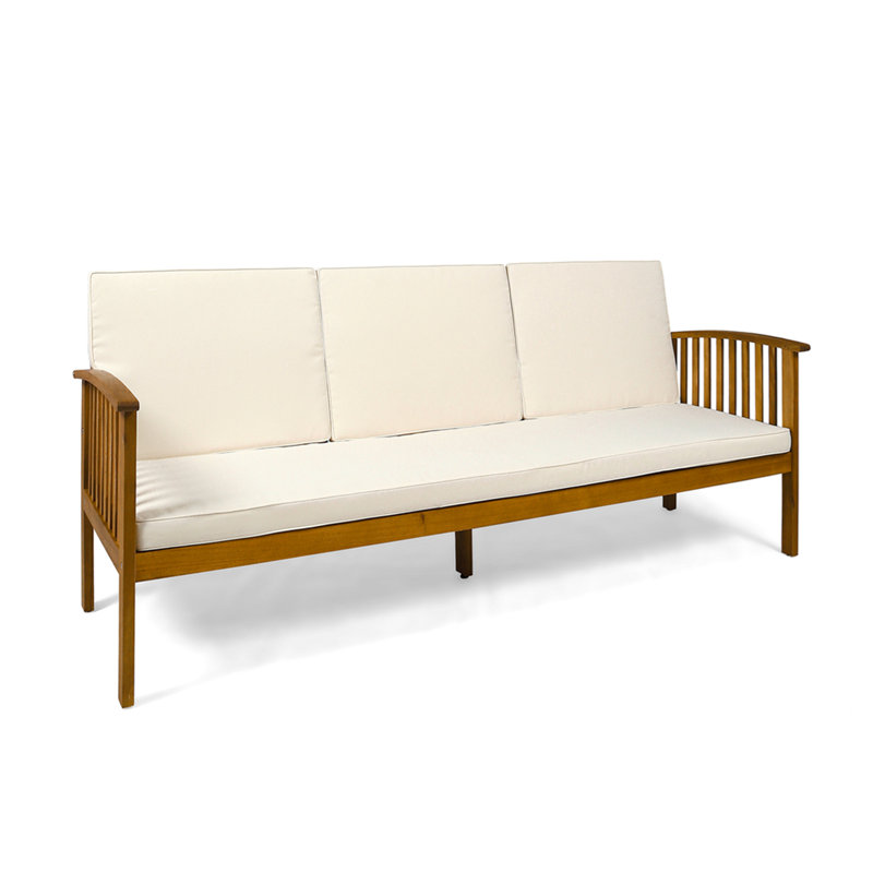 3-Seater Outdoor Patio Sofa, Weather Resistant Patio Bench with Water Resistant Cushions