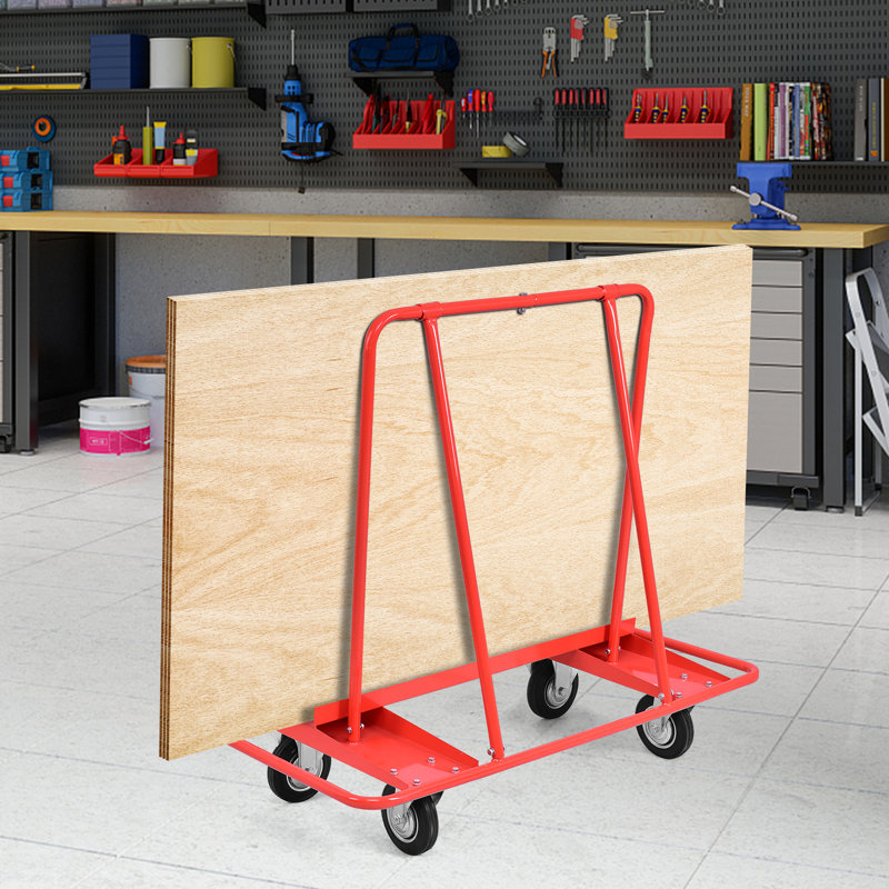 112cm H x 120cm W x 59cm D 350kg Heavy-Duty Rolling Drywall Furniture Trolley