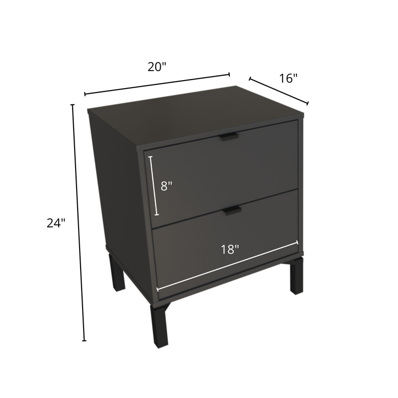 Table de chevet en bois manufacturé Arkady