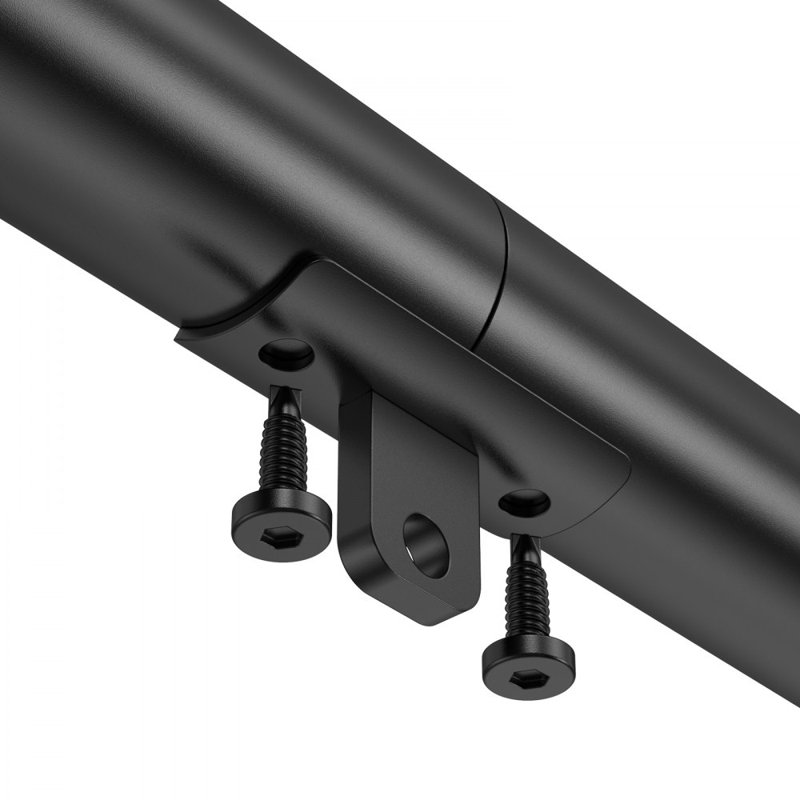 Rambarde d'escalier murale, rampe tubulaire de 1,2 m (4 pi), diamètre du tube : 3,2 cm (1,26 po), aluminium galvanisé noir, rampe d'escalier intérieure et extérieure, rampe industrielle pour marches, balustre de sécurité