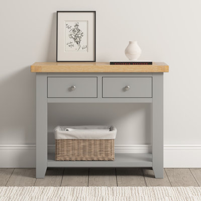 Windsor 85cm Solid Wood Top Console Table